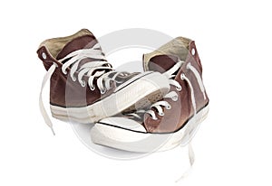 Brown sneakers