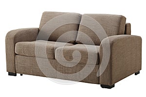 Brown sofa  isolated on white