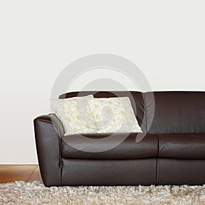 Brown sofa part