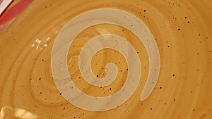 Brown Spiralling glazed clay design