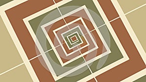 Brown Square Maze Geometric Pattern Background, vector design Generative AI