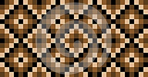 Brown square mosaic pattern with ethnic design