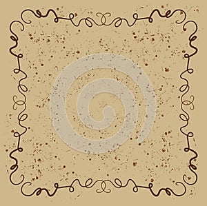Brown squiggly background photo