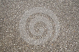 Brown stone grit scree for background. Brown gravel stone texture, granite gravel, rocks crushed for ground construction