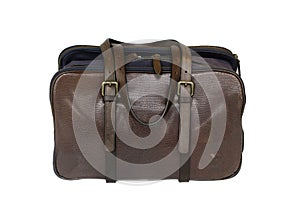 Brown stylish leather bag satchel