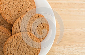 Brown sugar and cinnamon cookies on a plate