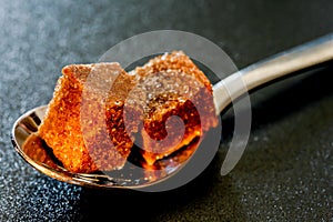 Brown  sugar crystals, light view