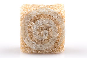 brown sugar cube isolated