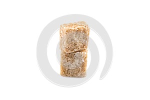 brown sugar cube isolated