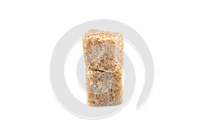 brown sugar cube isolated