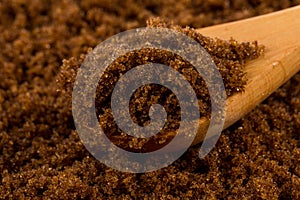 Brown sugar in spoon