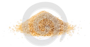 Brown sugar on white background