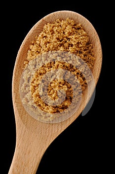 Brown Sugar on Wooden Spoon