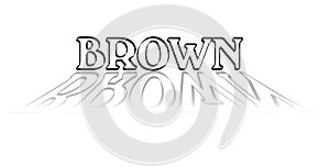 Brown Surname With Faded Shadow