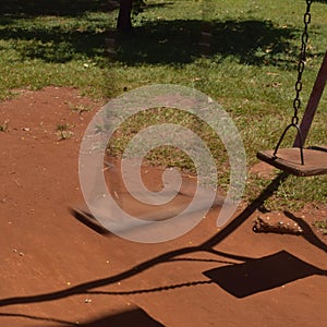 Swing in the park, motion