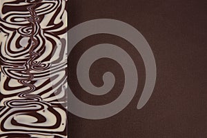 Brown textured paper and chocolate