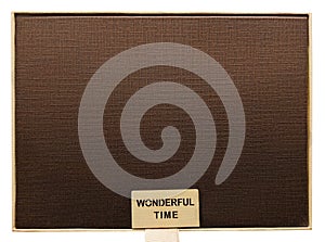 Brown textured signboard