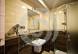 Brown theme bathroom