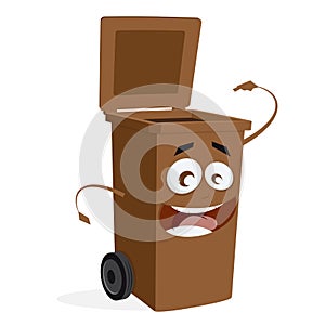 Brown trashcan clipart