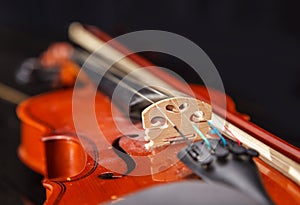 Brown vintage violin