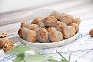 brown walnut in a hard shell