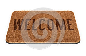 Brown welcome doormat