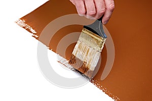 Brown Wet Paint Brush
