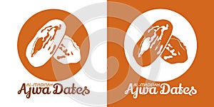 Al-madinah Ajwa Dates Logo Vector photo