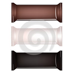 Brown, White and Black Blank Food Packaging