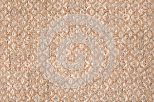 Brown and white geometric woolen fabric background