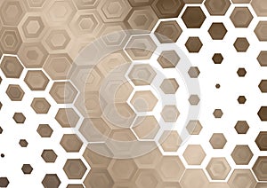 Brown and White Hexagon Background