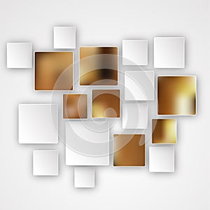 Brown and White Modern Square Abstract Background