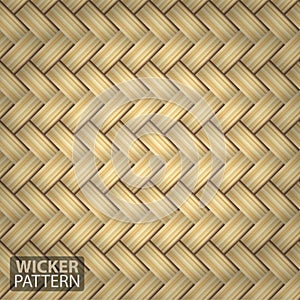 Brown Wicker Seamless Pattern Vector