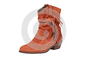 Brown women's suede boot