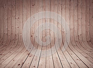 brown wood backdrop floor on black wall in outdoor background and Wood old plank vintage texture background. wooden wall