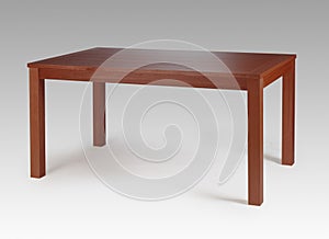 Brown wood dining table photo