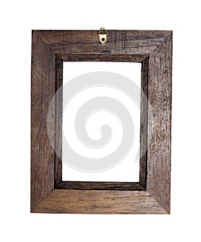 Brown Wood Frame isolate on white background