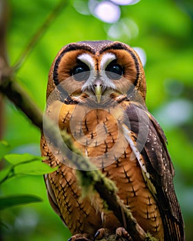 Brown Wood Owl in Malaysia Forest