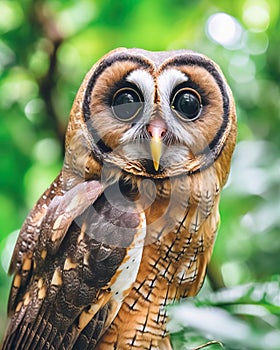 Brown Wood Owl in Malaysia Forest