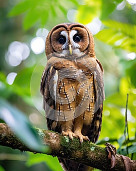 Brown Wood Owl in Malaysia Forest