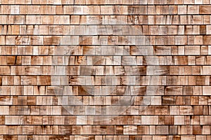 Brown wood shingles background texture