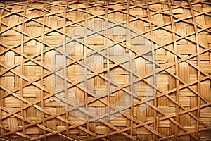 Brown wood texture weaving seamless patterns of bamboo crafts background