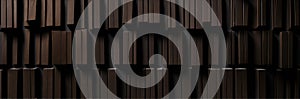 Brown wooden cubes texture backgroundBrown wooden cubes texture background. Ai Generated