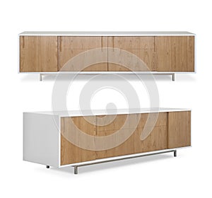 Brown wooden design drawer furniture