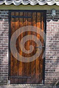 Brown wooden door