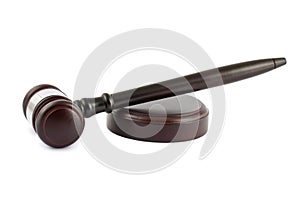 Brown wooden gavel