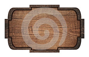 Brown wooden signboard, plate, plank and dark