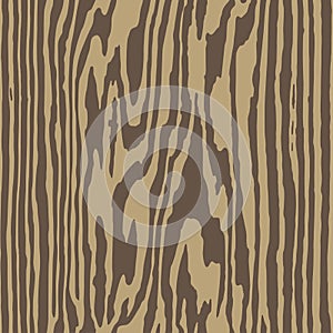 Brown wooden surface with fibre and grain. Natural wood texture background. Vector illustration