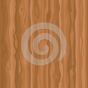 Brown wooden surface striped of fiber. Natural wenge wood texture seamless background. vector illustra
