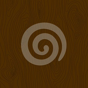 Brown wooden texture. Wood grain pattern. Cartoon abstract fibers structure background, vector illustration